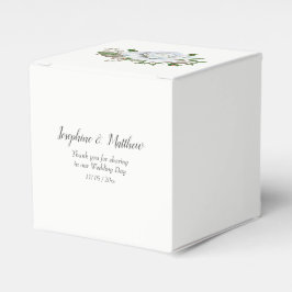 White Roses Greenerage Foliage Wedding Geschenkschachtel