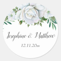 White Roses Greenerage Foliage Wedding