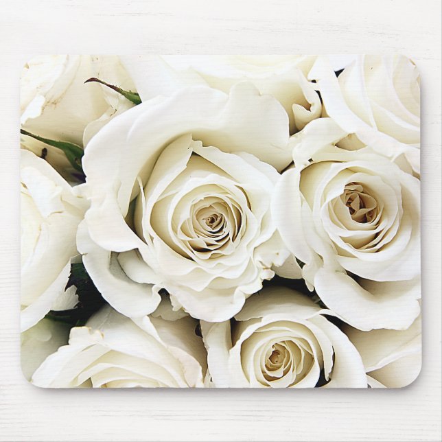 White Roses Mousepad (Vorne)