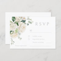 White Roses & Sage Leaf Wedding