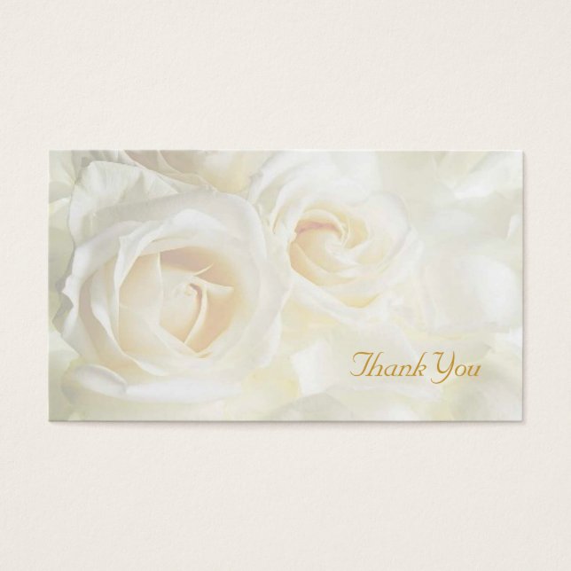 White Roses Vielen Dank für Ihre Hochzeit (Vorderseite)