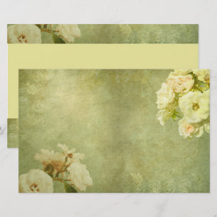White Roses Vintag Briefpapier