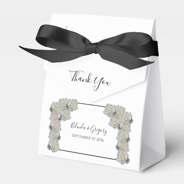 White Roses Wedding Geschenkschachtel (Vorderseite)
