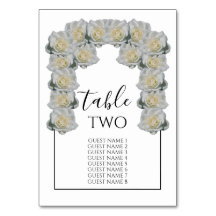 White Roses Wedding Guest Names