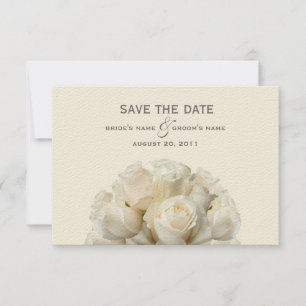 White Roses Wedding speichert das Datum Save The Date