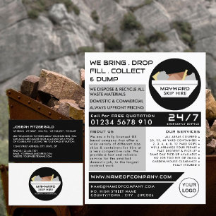 White Rubbish Skip, Skip/Dumpster Company Flyer