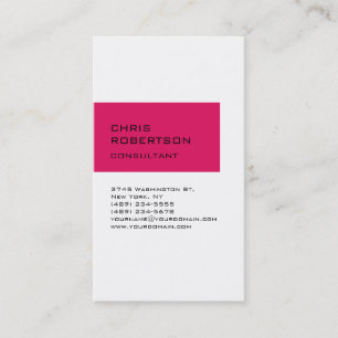 White Ruby Red Attractive Charming Business Card Visitenkarte