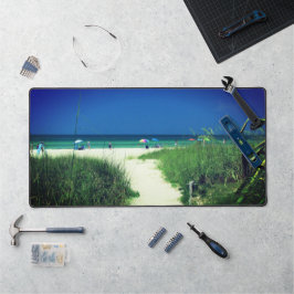 White Sand Beach Desk Mat Schreibtischunterlage