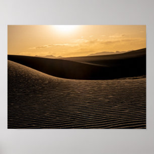 White Sand Dunes Nationalpark Sunset Poster