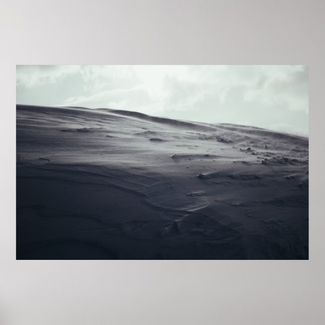 WHITE SAND UNDER WHITE CLOUDS DURING DAYTIME POSTER (Vorne)