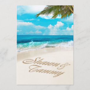 White Sands Beach FRAGTE MICH, NAMEN IN SAND ZU SE Einladung