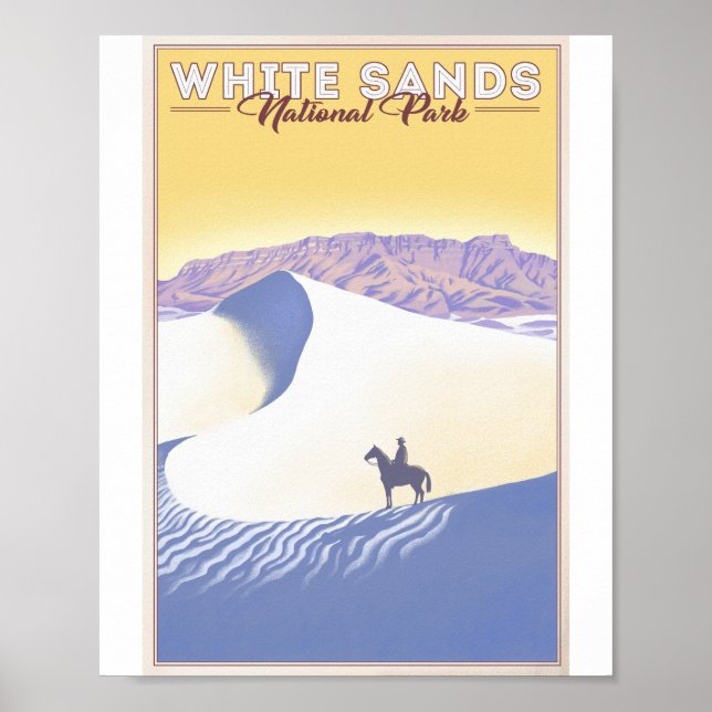 White Sands National Park Litho Poster (Devant)