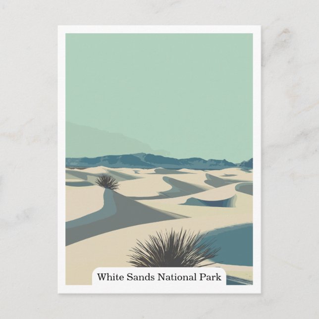 White Sands National Park, New Mexico USA Postkarte (Vorderseite)