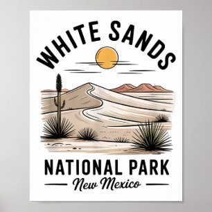 White Sands National Park Souvenir New Mexico Männ Poster