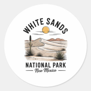 White Sands National Park Souvenir New Mexico Männ Runder Aufkleber