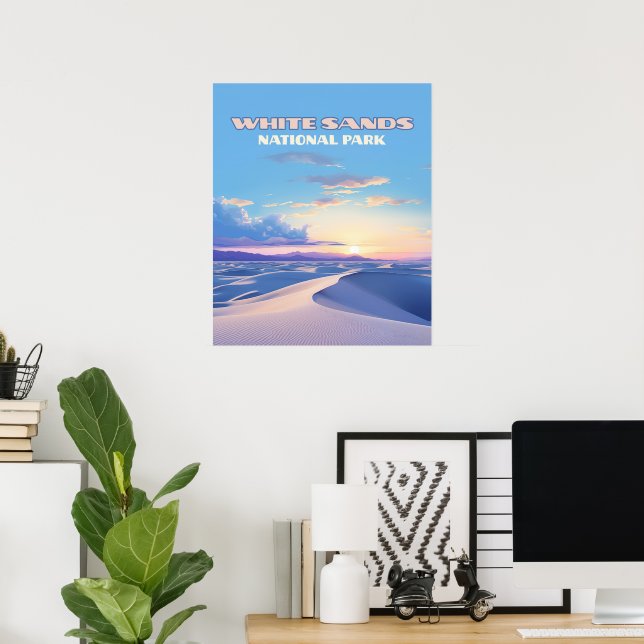 White Sands National Park Sunset Dunes New Mexico Poster (Heimbüro)