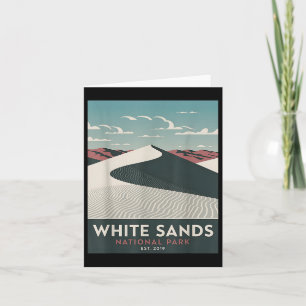 White Sands National Park Vintage Camping Wandern Karte