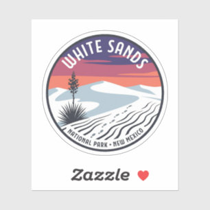 White Sands New Mexico Reise Aufkleber Sticker