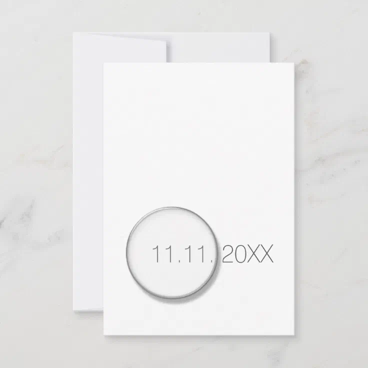 White Save the Date Anniversaire Vip Invitation | Zazzle.ch
