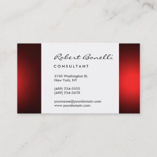 White Schlicht Modern Consultant Business Card Visitenkarte