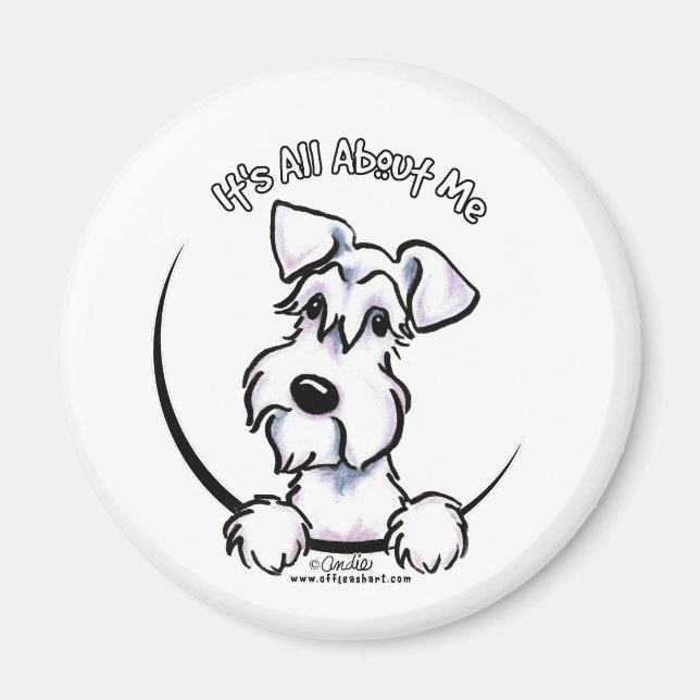 White Schnauzer IAAM Magnet (Vorne)