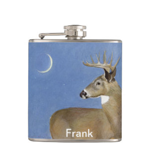 White Schwanz Buck Flachmann