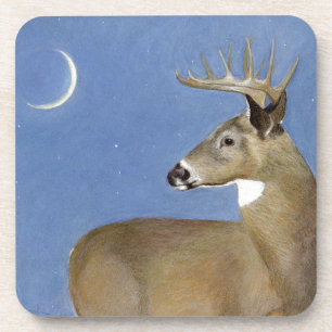 White Schwanz Buck Getränkeuntersetzer