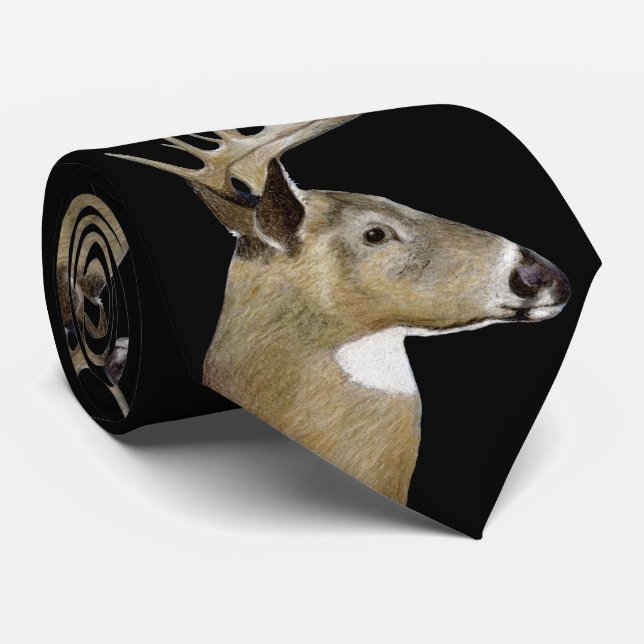 White Schwanz Buck Krawatte (Gerollt)