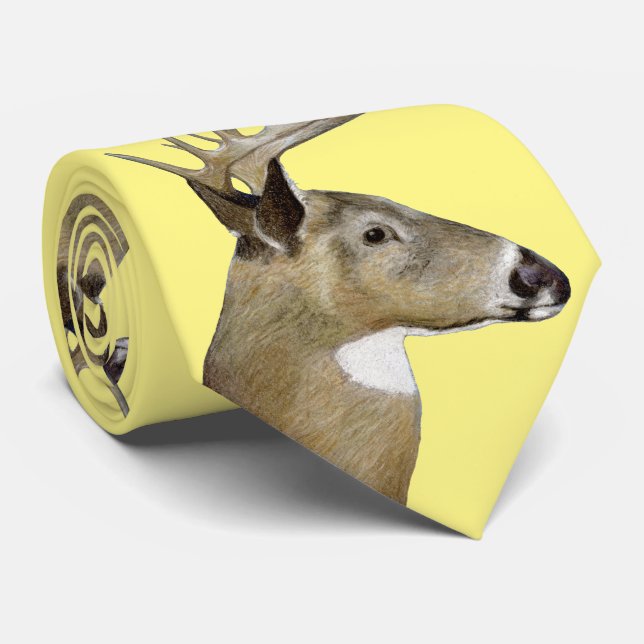 White Schwanz Buck Krawatte (Gerollt)