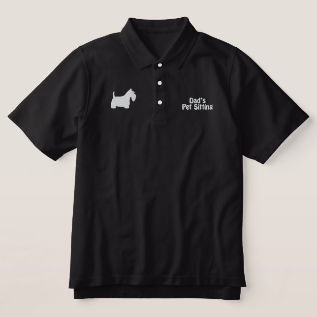 White Scottish Terrier mit benutzerdefinierbarem T (Design Vorderseite)