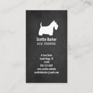 White Scottish Terrier Silhouette Scottie Dog Visitenkarte