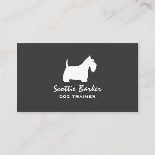 White Scottish Terrier Silhouette Scottie Dog Visitenkarte