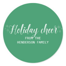 White Script Holiday Cheer