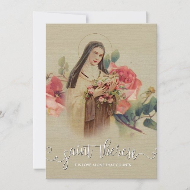 White Script Overlay | St. Therese Novena Gebet (Vorderseite)