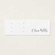 White Script Three Pair Stud Ohrring Holdings