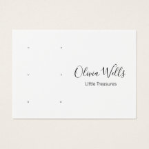 White Script Three Pair Stud Ohrring Holdings