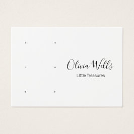 White Script Three Pair Stud Ohrring Holdings