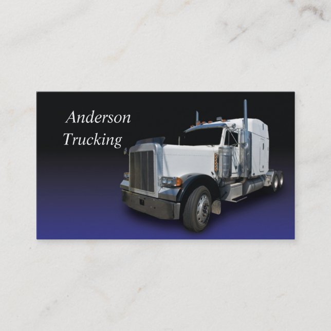 White Semi Business Card Visitenkarte (Vorderseite)