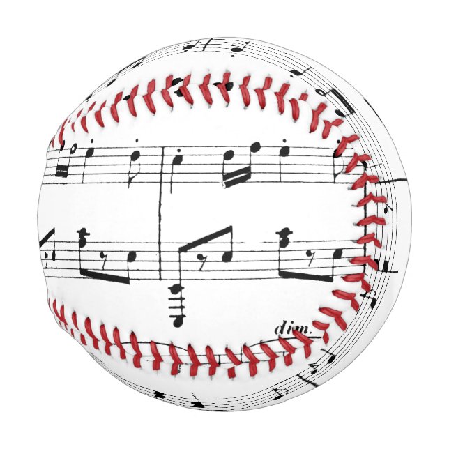 White Sheet Music Baseball (Vorne Rechts)