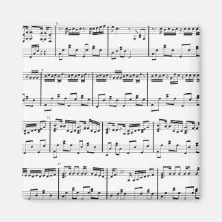 White Sheet Music Magnet