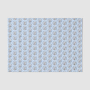 White Shepherainting - Niedliche Original Hunde Ku Seidenpapier