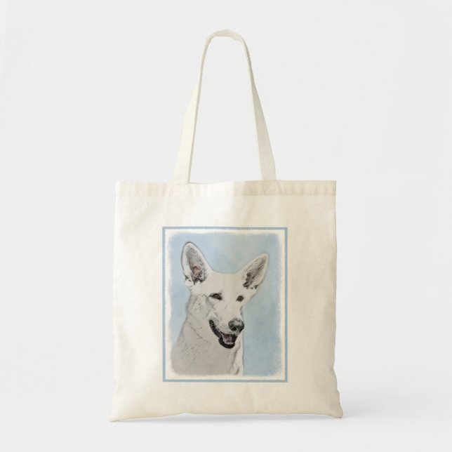 White Shepherainting - Niedliche Original Hunde Ku Tragetasche (Vorne)