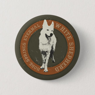 White Shepherd Button
