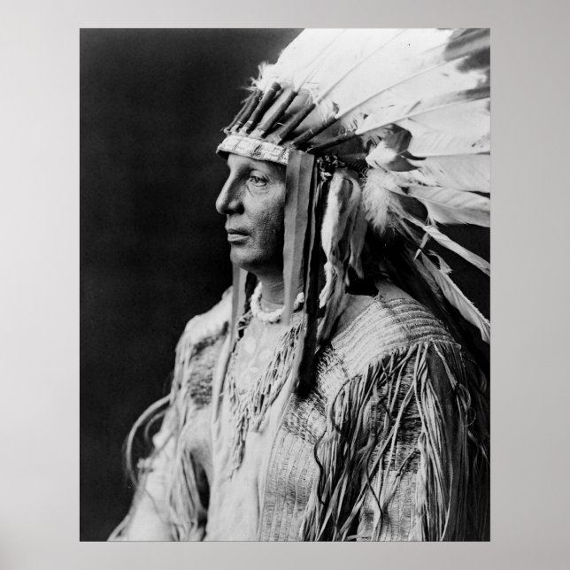 White Shield - Indianerischer Amerikanische Ureinw Poster (Vorne)