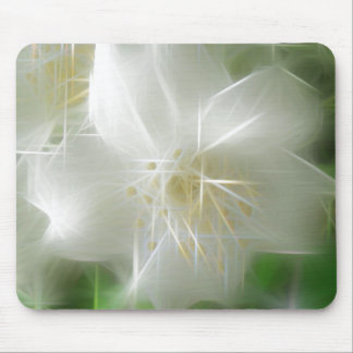 White Shiny Jasmine Mousepad