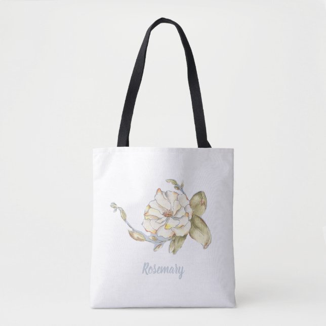 White Shrub Rose Tasche (Vorderseite)