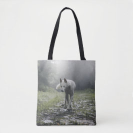 White Siberian Husky Tote Bag Tasche