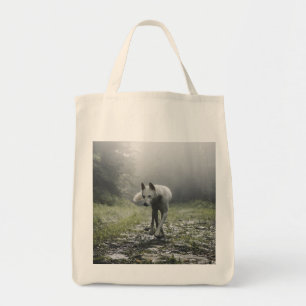 White Siberian Husky Tote Bag Tragetasche
