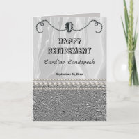 White Silk & White Pearls Happy Pension Card