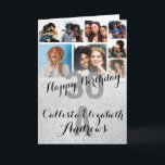 White Silver Glitzer Foto Collage Happy Geburtstag Karte<br><div class="desc">Diese coole und niedliche Geburtstagskarte ist perfekt für Freunde oder Familienmitglieder. Es verfügt über acht individuell anpassbare Fotografien mit einem Monogramm-Namen und das Zitat "Happy Birthday", auf einem grauen "30" (das in jedes Alter geändert werden kann) auf einem Imitat gedruckt funkelnd weißen Glitzer ombre Hintergrund. Es ist modern, mädchenhaft, glamourös,...</div>